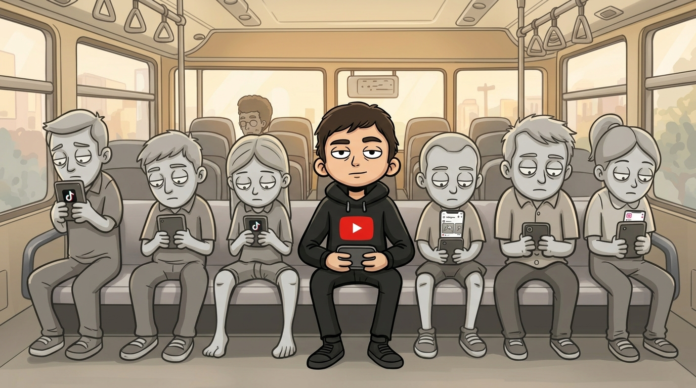 YouTube-автор выделяется среди толпы